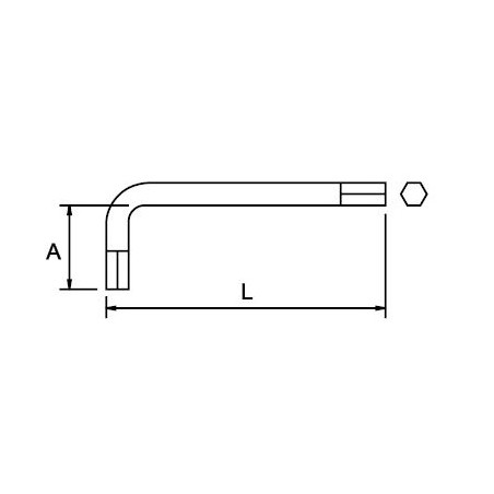 Llave hexagonal Ega Master 4 mm. acero inoxidable codigo 38039