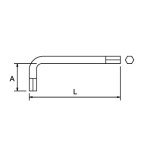 Llave hexagonal Ega Master 12 mm. acero inoxidable codigo 38047