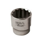 Llave de vaso 1/2" acero inoxidable Ega Master 20 mm. 12 cantos codigo 38509