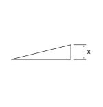 Cuña acero inoxidable Ega Master 200 x 50 x 12 mm. codigo 38063