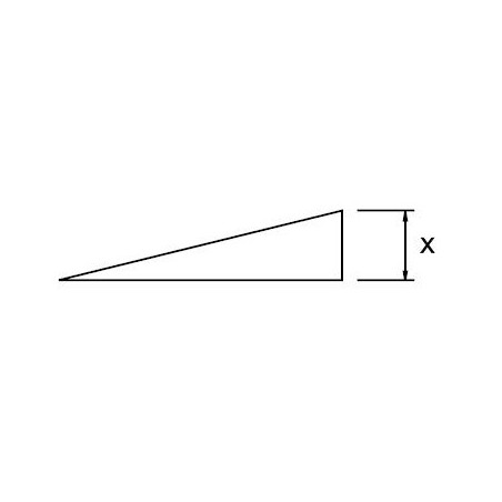 Cuña acero inoxidable Ega Master 300 x 50 x 40 mm. codigo 38065