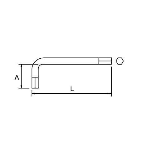 Llave hexagonal Ega Master 1,5 mm. acero inoxidable codigo 38170
