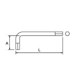Llave hexagonal Ega Master 1,5 mm. acero inoxidable codigo 38170