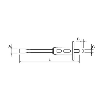 Cincel mecanico Ega Master 30 x 400 mm. con mango codigo 62869