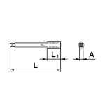 Set de 2 machos de roscar Ega Master 1" x 11 GAS (BSP) codigo 57825