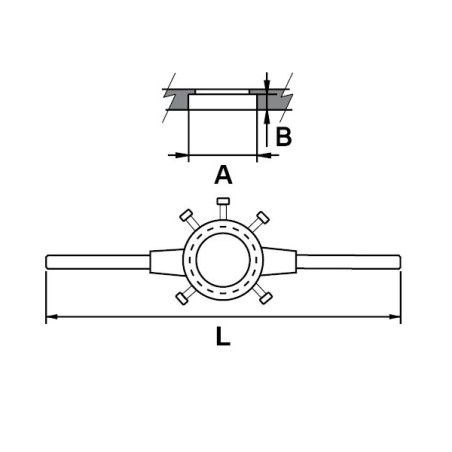 Porta cojinete-terraja Ega Master 20 x 7  codigo 57972