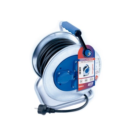 Enrollacables 25 metros Tayg 3.500 W. 3x1,5 con termostato y tapa IP-55 codigo 765506
