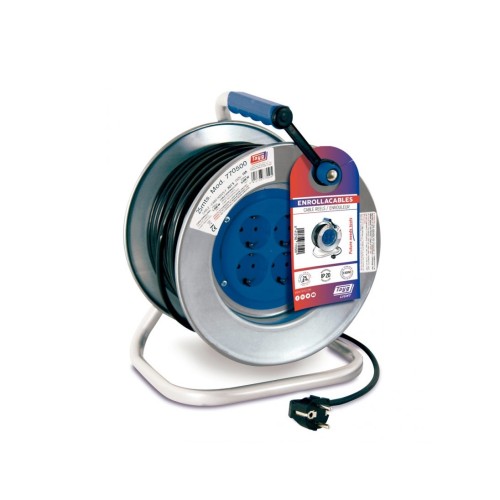 Enrollacables 50 metros Tayg 3.500 W. 3x1,5 con termostato IP-20 codigo 775505