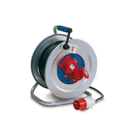 Enrollacables 40 metros Tayg 2.500 W. 4x1,5 trifasico con termostato y tapa codigo 780516