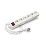 Base multiple Tayg 5 bases 2P+T con interruptor 1,4 mts. codigo 808609