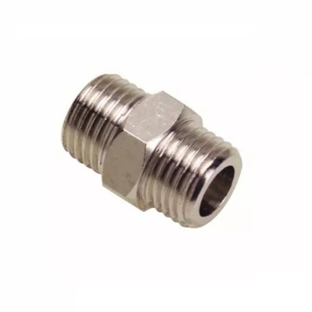 Machon cilindrico laton niquelado 1/2"x1/2"