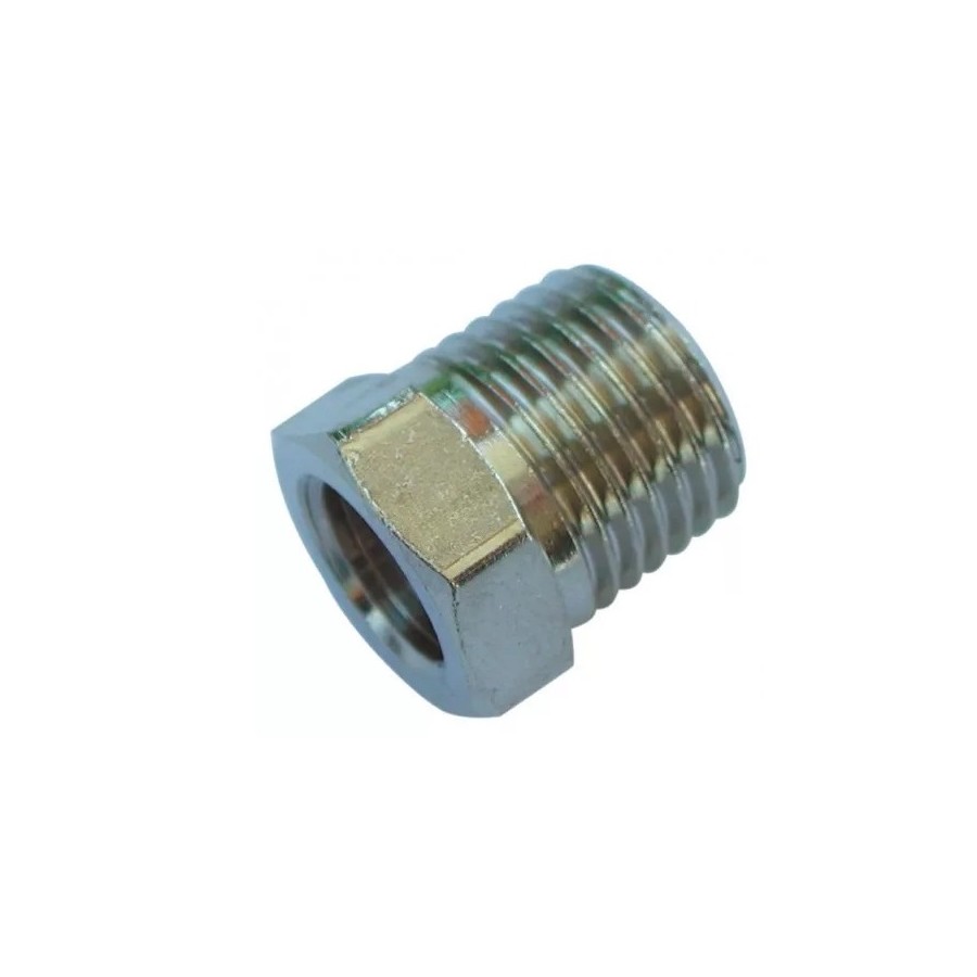 Reduccion macho-hembra cilindrica laton niquelado 3/4"x1/2" Reduccion macho-hembra cilindrica laton niquelado 3/4"x1/2"