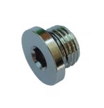 Tapon macho cilindrico laton niquelado M5