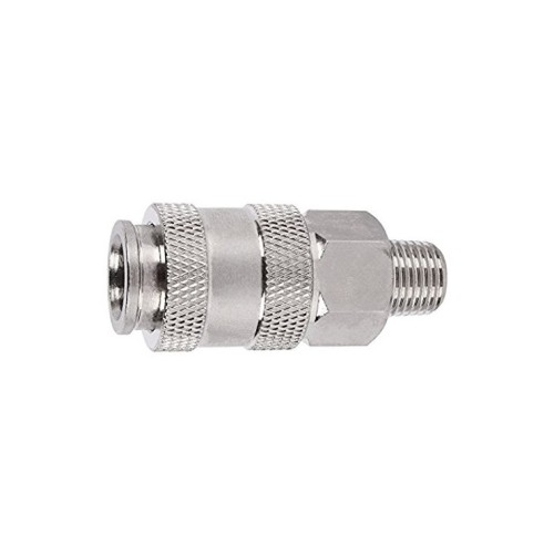 Enchufe rapido universal laton niquelado rosca macho 1/2"