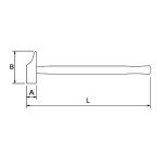Martillo de ebanista Ega Master 18 mm. mango fibra de vidrio codigo 69684