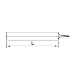 Lima plana paralela Ega Master 14" (entrefina) con mango codigo 63507