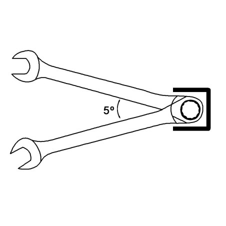 Llave combinada de carraca Classicgear Ega Master 8 mm. Classicgear cromado pulido espejo codigo 63790