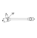 Llave combinada de carraca Classicgear Ega Master 16 mm. Classicgear cromado pulido espejo codigo 63798