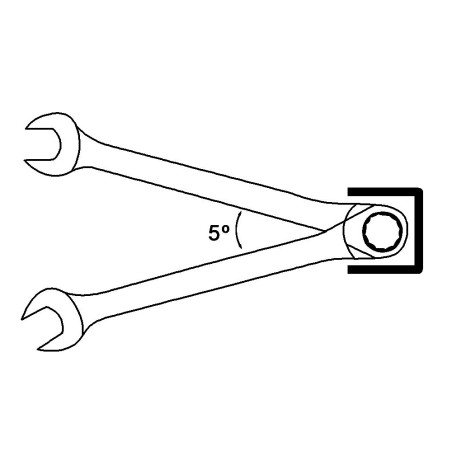 Llave combinada de carraca articulada Classicgear Ega Master 9/16" Classicgear cromado pulido espejo codigo 63838