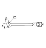 Llave combinada de carraca articulada Classicgear Ega Master 11/16" Classicgear cromado pulido espejo codigo 63840