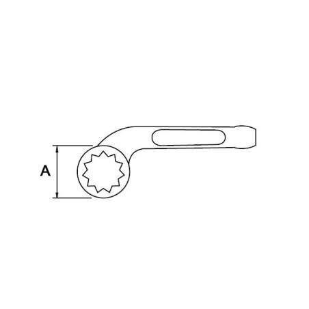 Llave estrella de golpe Ega Master 1" curva codigo 58379