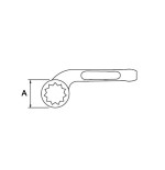 Llave estrella de golpe Ega Master 1-3/4" curva codigo 58385