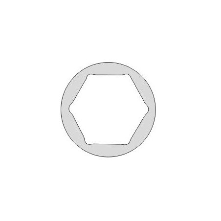 Llave de vaso de impacto 1-1/2" Ega Master 70 mm. 6 cantos codigo 65431