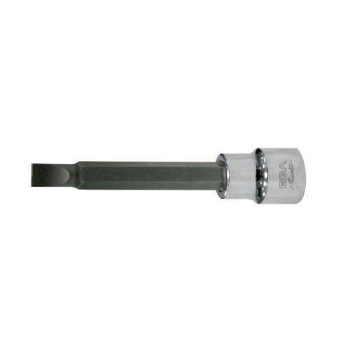 Punta atornilladora con vaso Ega Master 3/8" larga punta plana 1,6x10 mm. codigo 53080