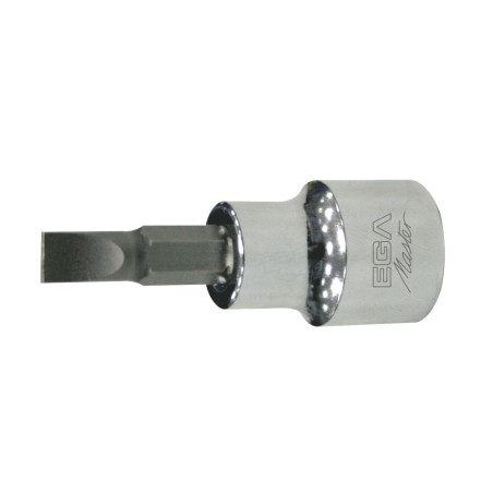 Punta atornilladora con vaso Ega Master 1/4" punta plana 1,2x6,5 mm. codigo 66735