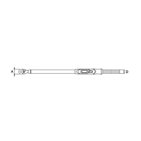 Llave dinamometrica digital Ega Master 1/4" 1,5-30 Nm sin comunicacion de datos codigo 62955