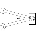 Llave combinada de carraca reversible Mastergear Ega Master 10 mm. cromado pulido espejo codigo 62682