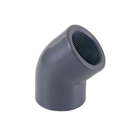 Codo 45º PVC encolar D-160 mm. PN-16