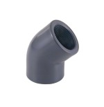 Codo 45º PVC encolar D-160 mm. PN-16