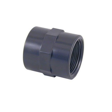 Manguito PVC rosca hembra 1-1/4" PN-10
