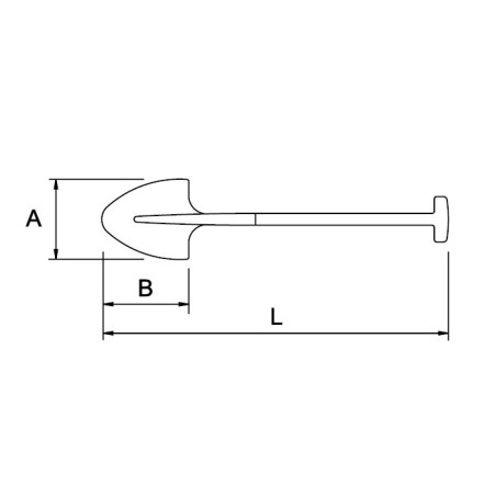 Pala redonda Nº 3 Ega Master 335x285x1030 mm. mango en T codigo 67186