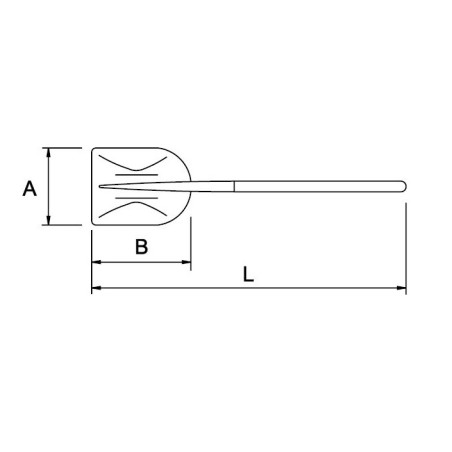Pala aluminio cuadrada Ega Master 390x345x1620 mm. mango largo codigo 67209