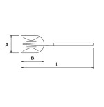 Pala aluminio cuadrada Ega Master 390x345x1620 mm. mango largo codigo 67209
