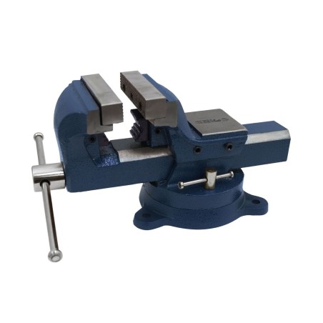 Tornillo de banco paralelo giratorio Ega Master 4" con mordazas para tubo codigo 57624