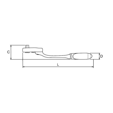 Llave de carraca reversible Ega Master Rapid 1/2" codigo 57410