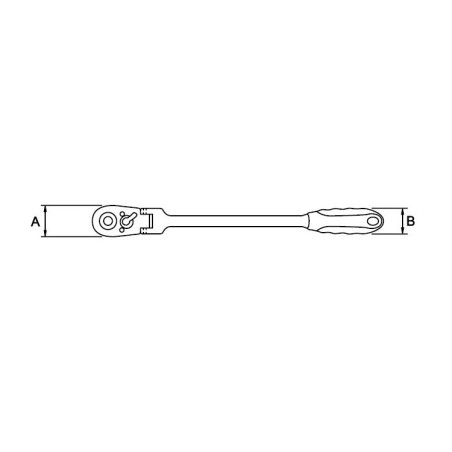 Llave de carraca reversible Ega Master flexible 3/8" codigo 57412