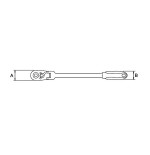 Llave de carraca reversible Ega Master flexible 3/8" codigo 57412