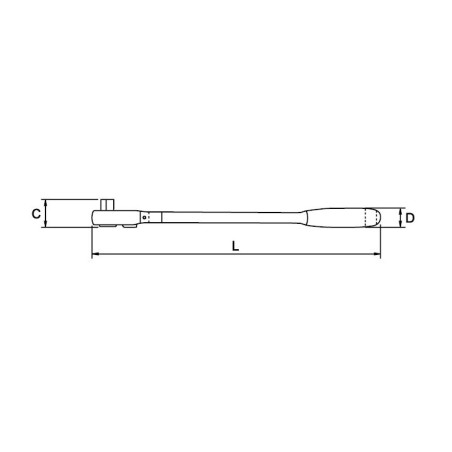 Llave de carraca reversible Ega Master flexible 3/8" codigo 57412