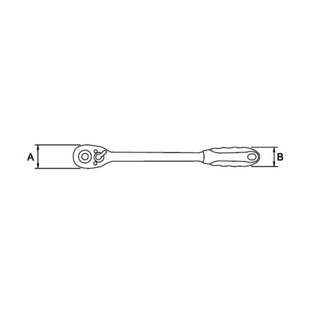 Llave de carraca reversible Ega Master extra larga 1/2" codigo 57416