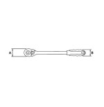 Llave de carraca reversible Ega Master extra larga 1/2" codigo 57416
