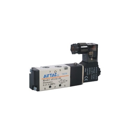 Electrovalvula 5/2 Airtac serie serie 4V200 diametro 1/4" mm. carrera 2x24 V. mm. DC. codigo 4V22008BG