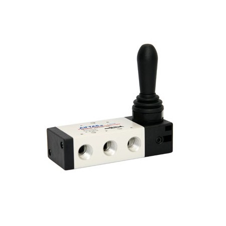 Valvula palanca 5/3 Airtac serie serie 4H diametro 1/8" mm. carrera C.C. mm. posiciones fijas codigo 4H230C06G
