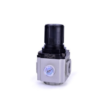 Regulador de presion Airtac serie 1" diametro con escuadra mm. carrera y manometro mm. fijo codigo GAR60025SG