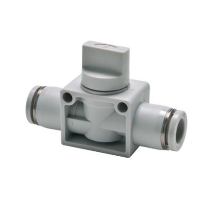 Valvula manual de cierre 3 vias Airtac D-10  gris codigo GPHV10A
