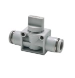 Valvula manual de cierre 3 vias Airtac D-10  gris codigo GPHV10A