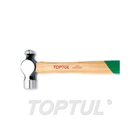 Martillo de bola con mango de madera Toptul 300 mm. 275 gr. HAAC0830